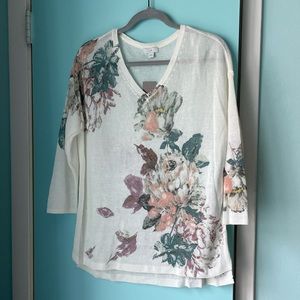 J Jill Linen blend Spring Sweater